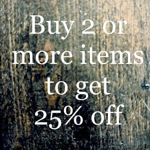 Buy 2 or more items to get 25% off